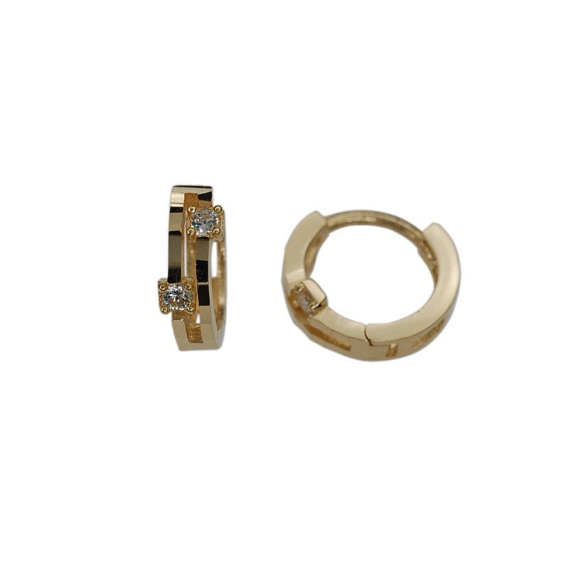 Women's Bone Small Hip Hop Fashion Sier Needle Ear Buckle