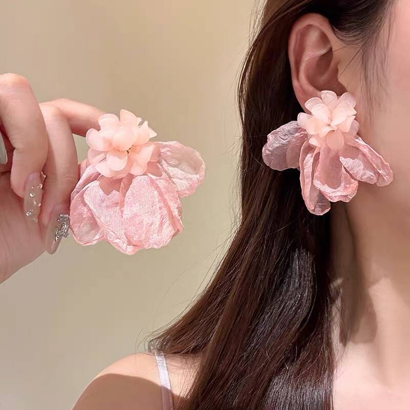 Seaside Vacation Style Flower Tassel Female Atmosphere Fairy Beaded Rings