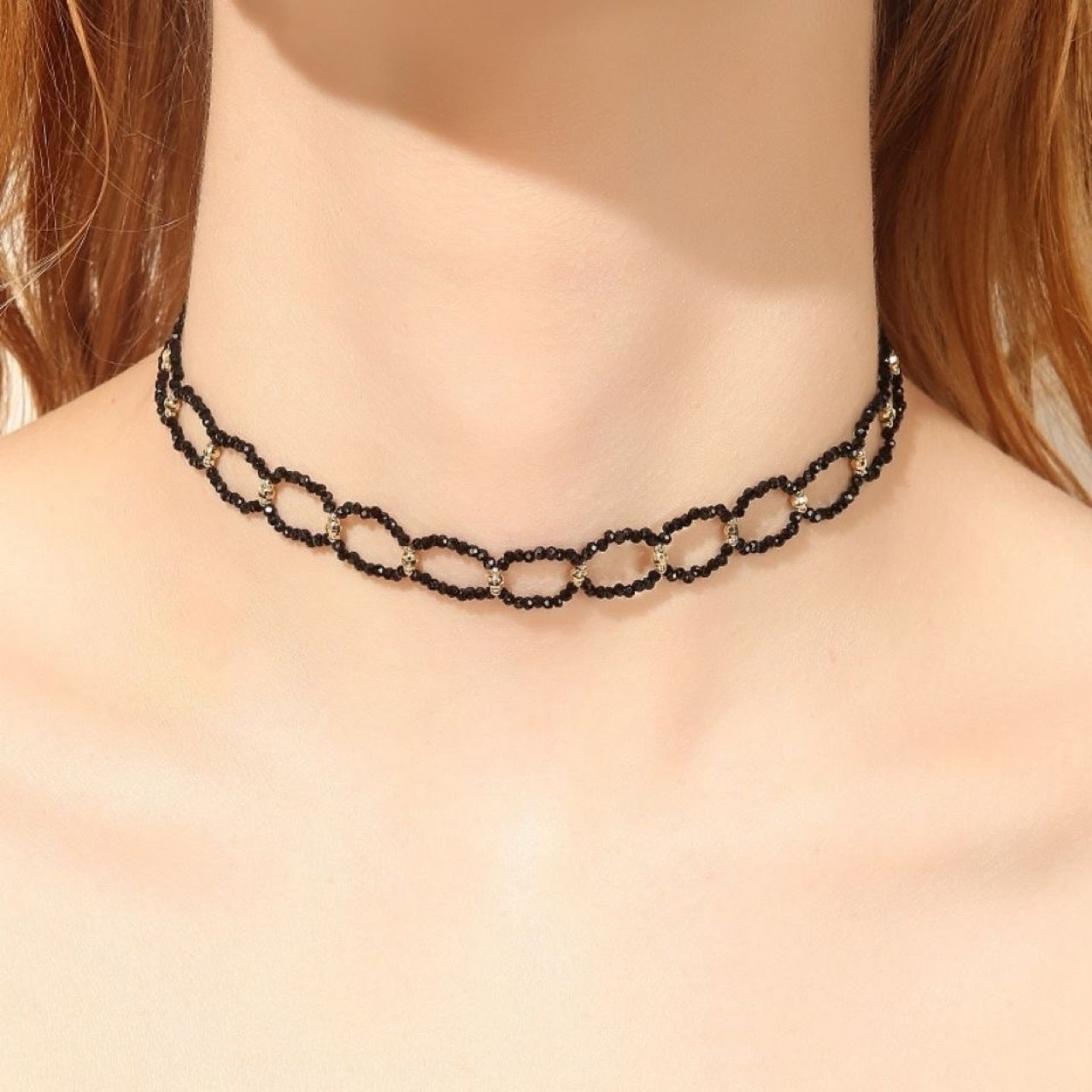 Black Clavicle Female Niche Design Collar Necklace