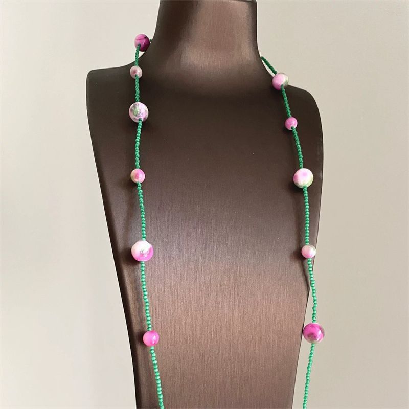 Classy Popular Vintage Green Beads String Necklace