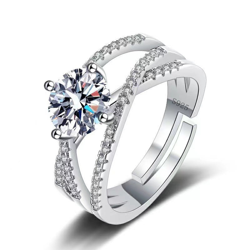 Moissanite Female Affordable Luxury Fashion Niche Rings