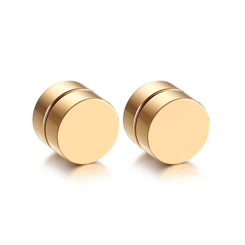Korean Style Magnet Ear Clips Round Simple Fashion Earrings
