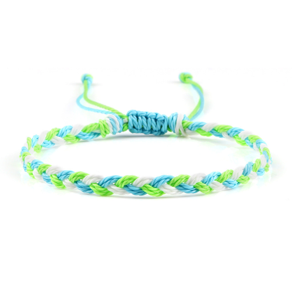 Creative Twist Weave Taiwanese Wax Handmade Hand Unisex Twin Bracelet