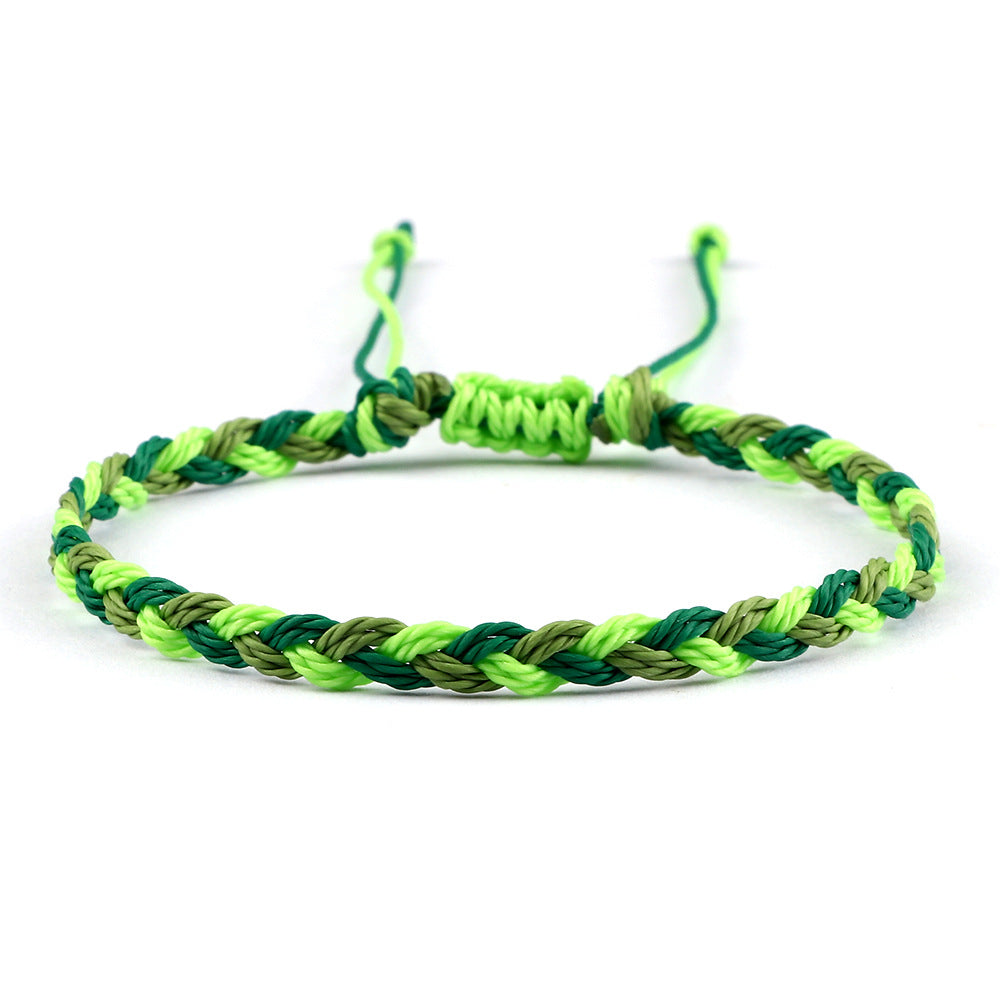 Creative Twist Weave Taiwanese Wax Handmade Hand Unisex Twin Bracelet