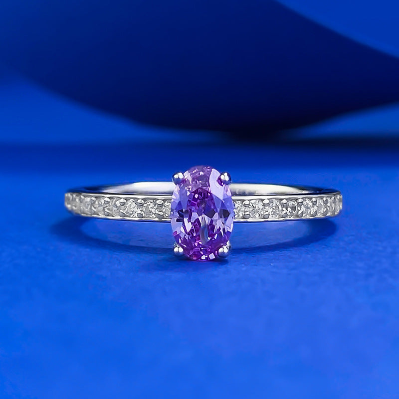 Women's Carbon Rhinestone Full Body Inlaid Live Rings