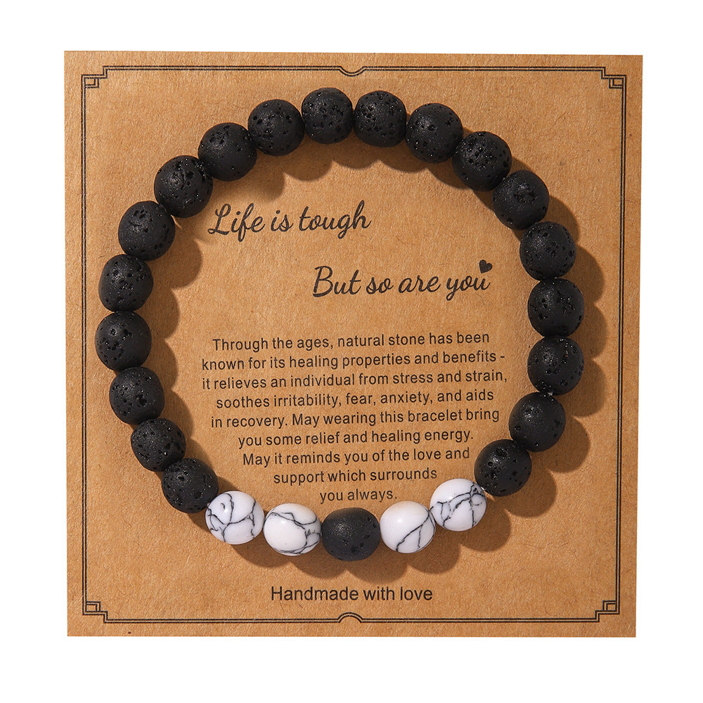 Fashion Simple Style Natural Stone Beaded Blessing Bracelets