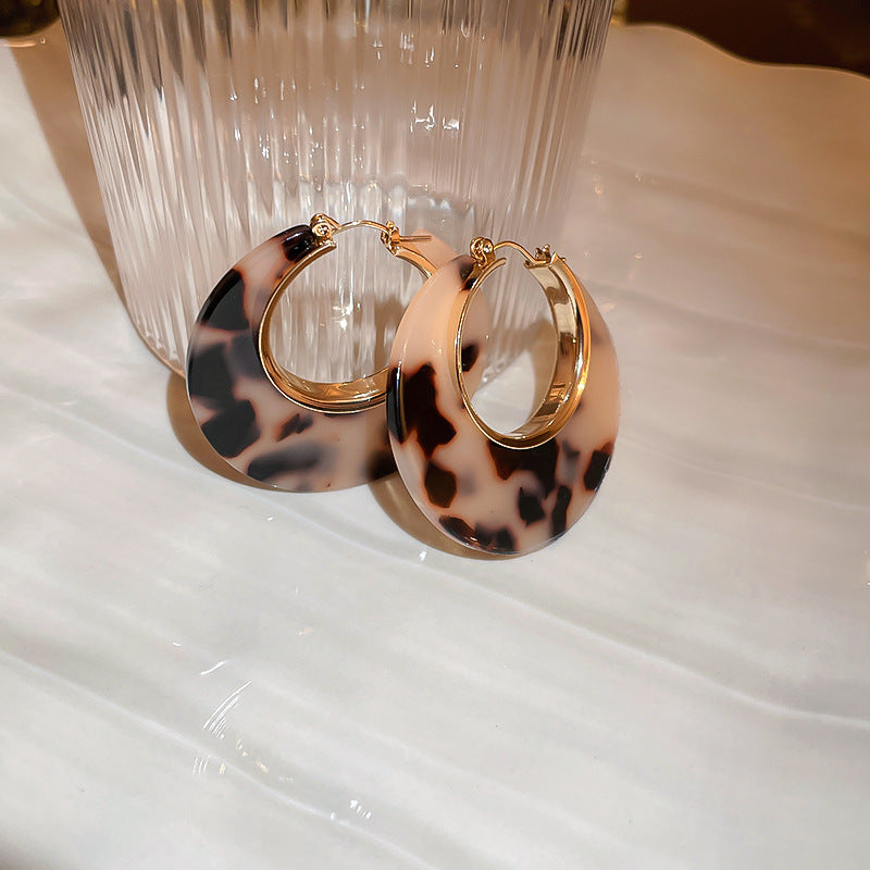 Diamond Hollow Leopard Print Affordable Luxury Fashion Earrings