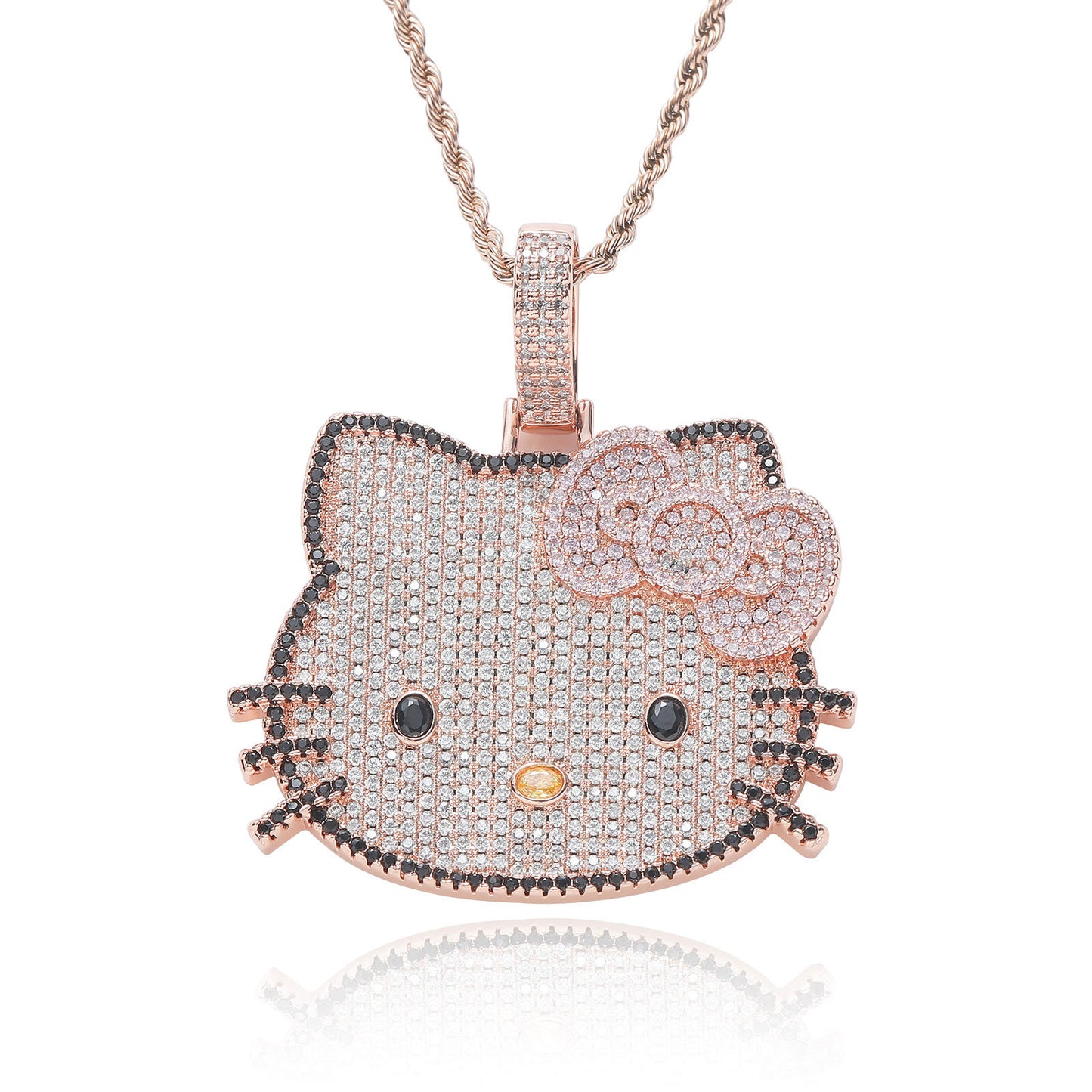 Women's & Men's Small Animal Cute Pink Zircon Solid Personalized Pendants