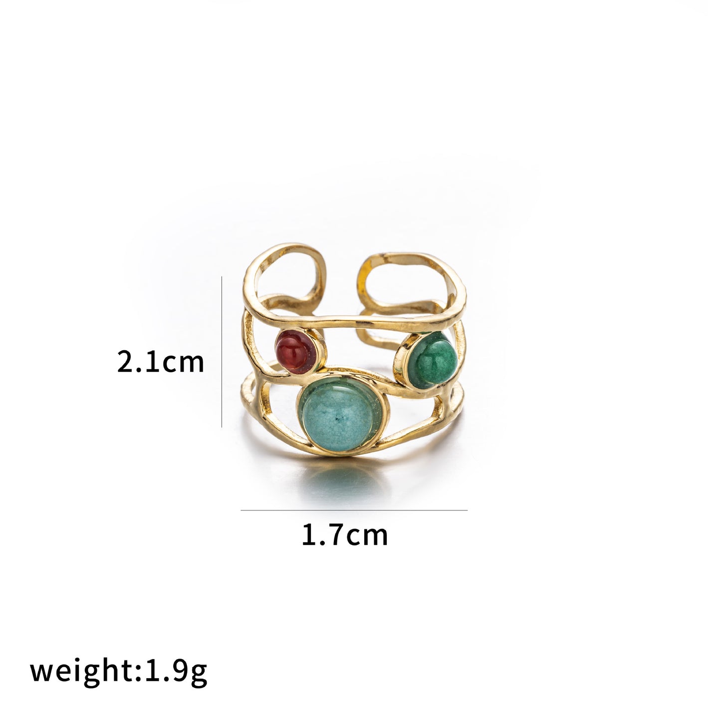 Wind Golden Stainless Steel High-grade Open Rings