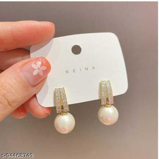 Diamond Fashion Star Moon Personality Tassel Ear Clip Stud Earrings