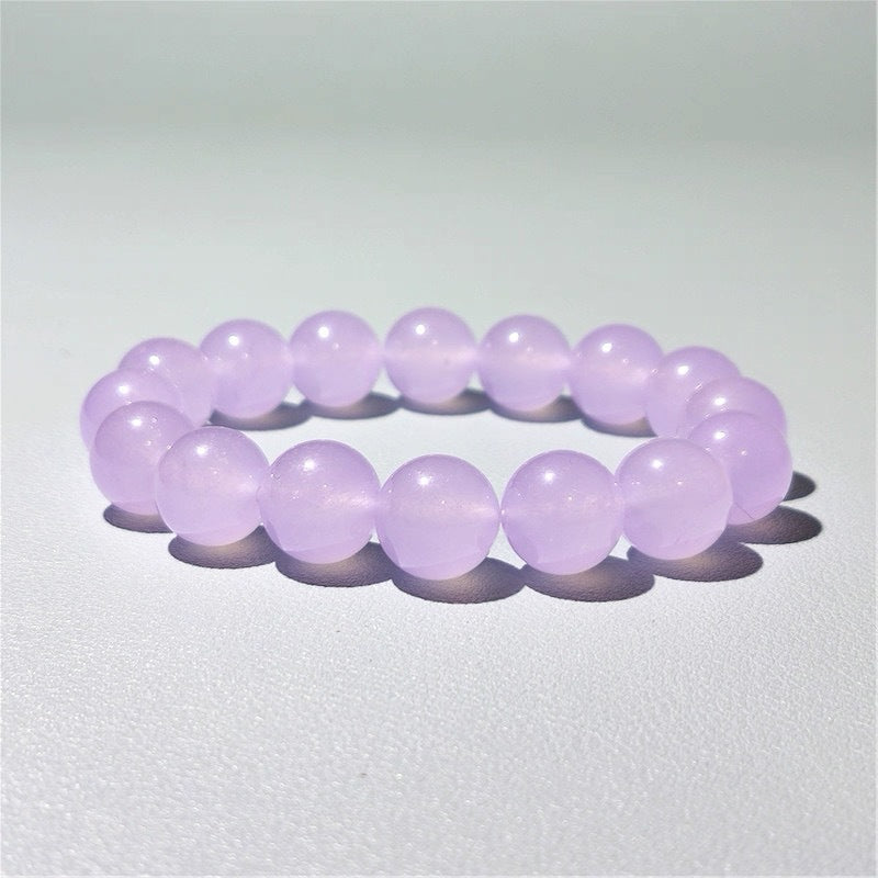 Natural Cherry Blossom Floating Flowers Agate Chalcedony Fashion Sweet Single Bracelet