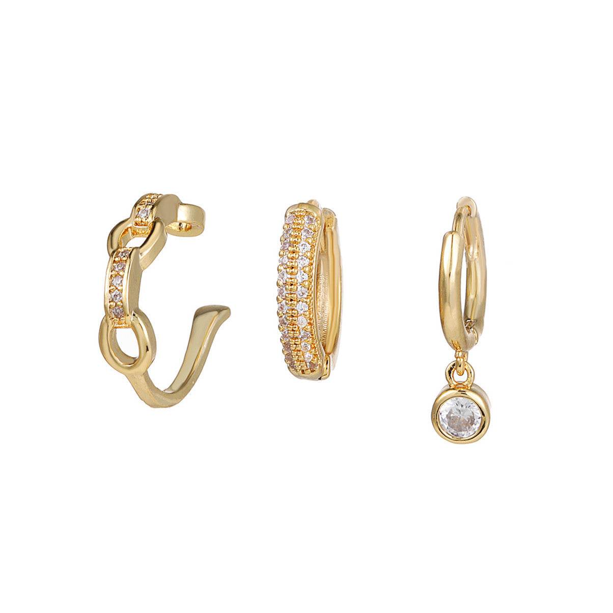 Women's Korean Style Fashion Hot Match Copper Zirconium Finely Earrings