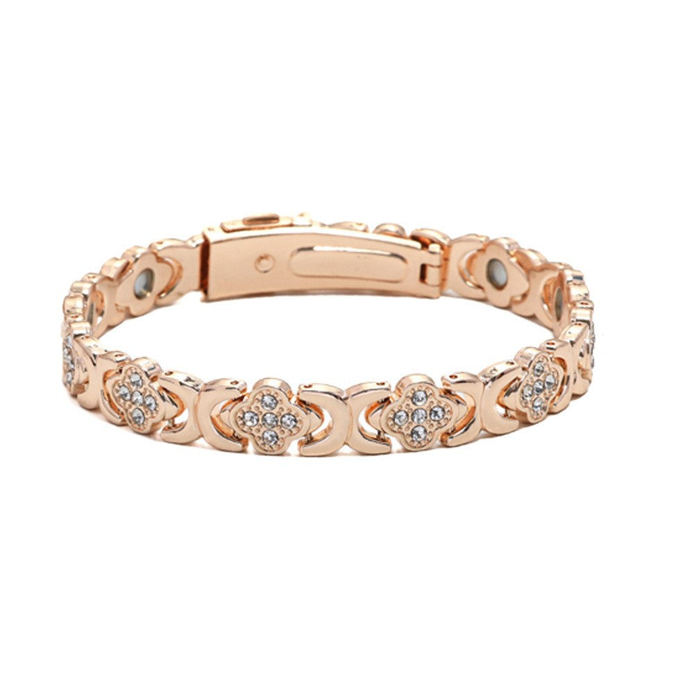 Women's Luxury Fashion Diamond Single Row Four Bracelet