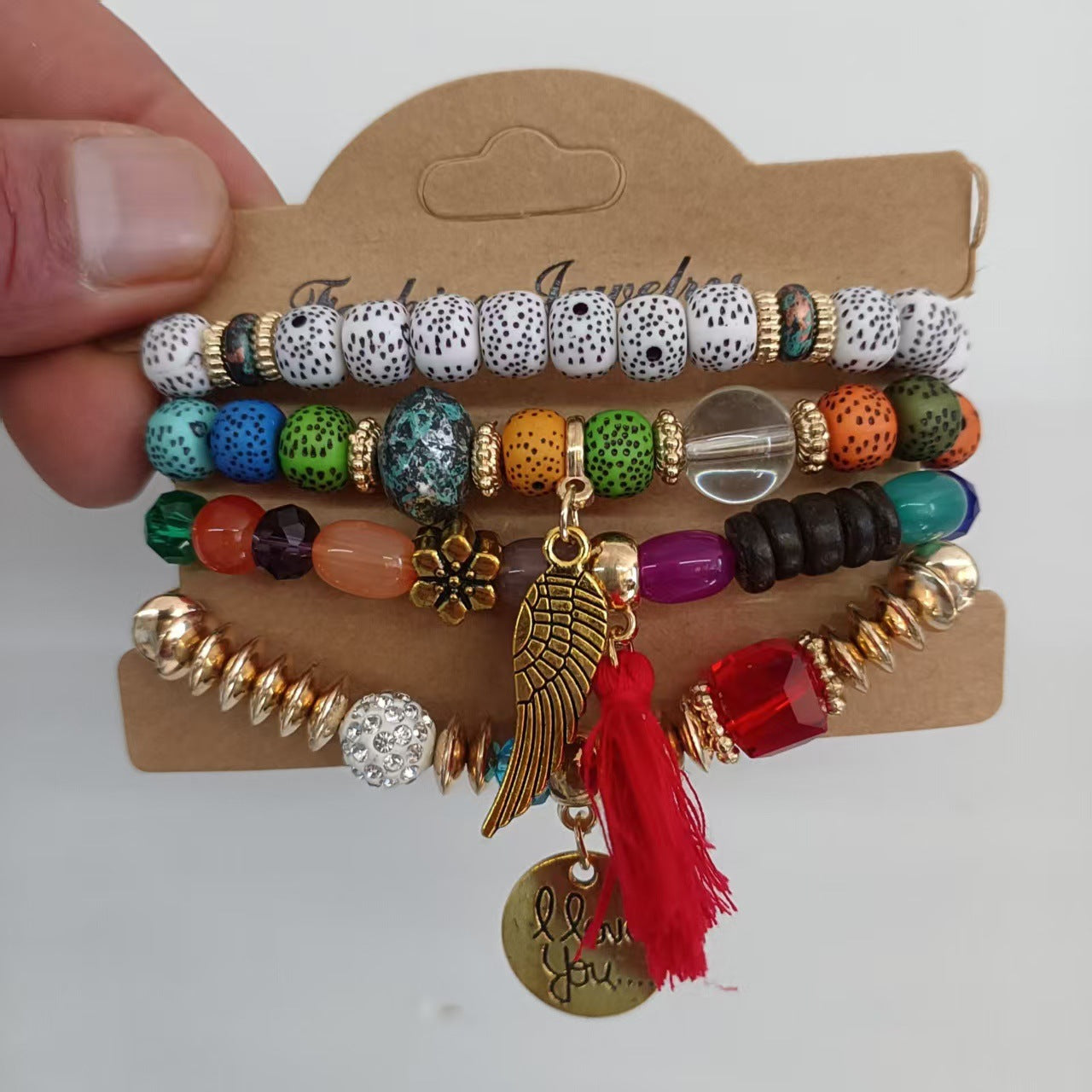 Fashion Beaded Vacation Style Dopamine Decompression Stretch Micro Glass Bead Bracelets