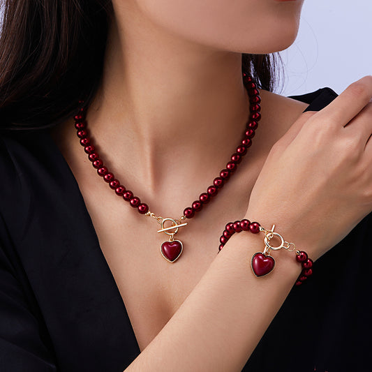 Pearl Set Female Niche High Sense Necklaces