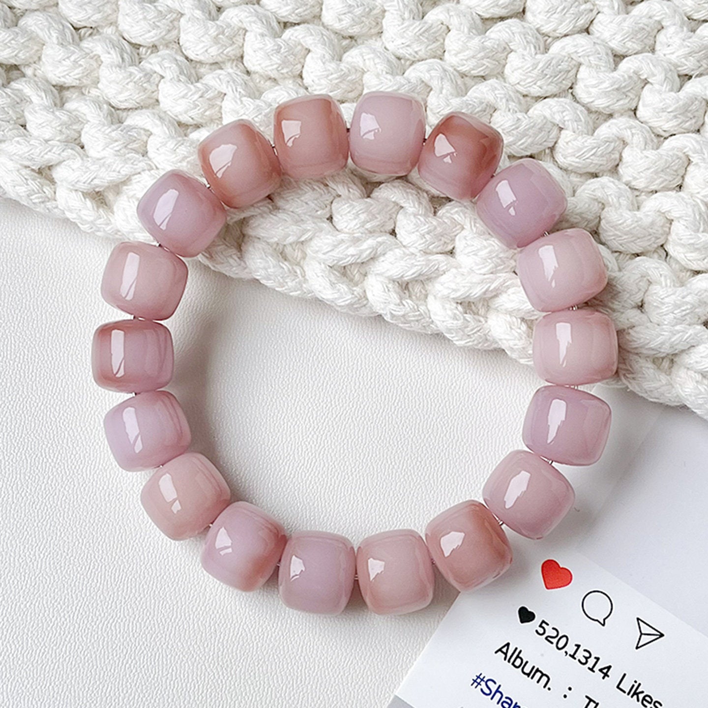 Bodhi Pliable Temperament Hand Toy Seed Barrel Beads Single Circle Bracelet