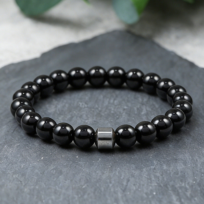 White Turquoise Tigereye Volcanic Rock Green Malachite Bracelet