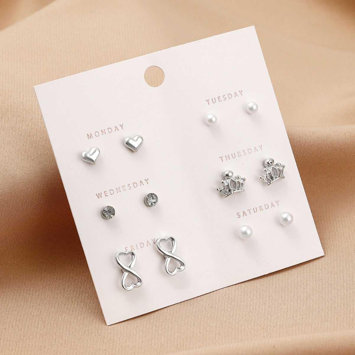Women's One Week Combination Light Luxury High-grade Earrings