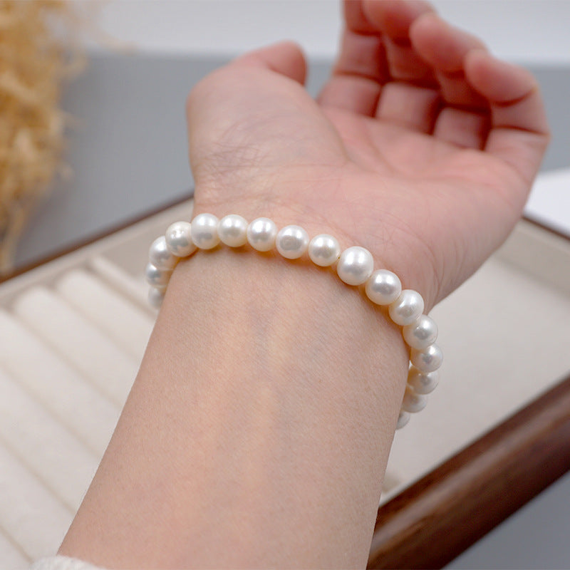 Simple Fashion Retro Nearly Round Beads Temperament Bracelets