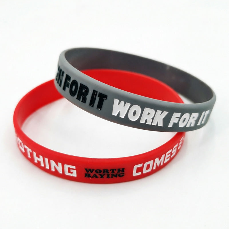 Inspirational Silicone Male Female Personality Simple Wrist Bracelet
