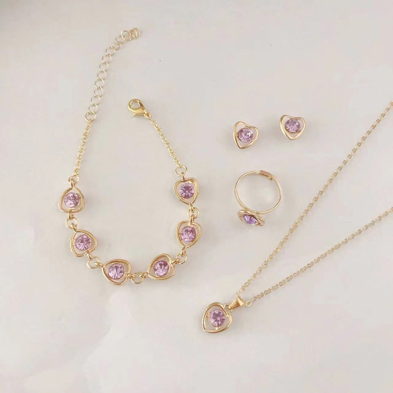 Crystal Love Female Graceful Personality Heart Earrings