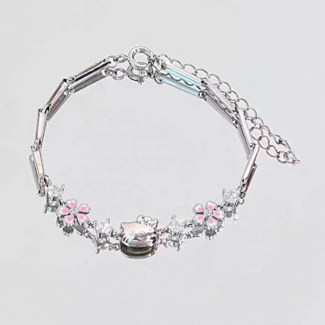 Beautiful Light Luxury High-grade Full Diamond Flash Trendy Temperamental Minority Bracelets