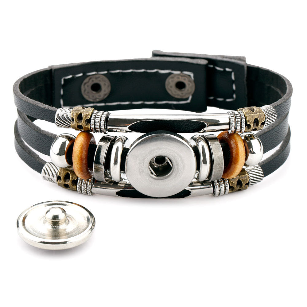Genuine Leather Hand Professional Rugby League Team Time Stone Bracelet