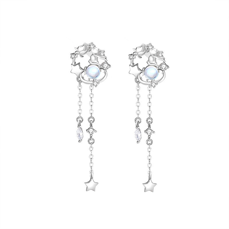 Women's Little Prince Rose Sterling Sier Summer Earrings