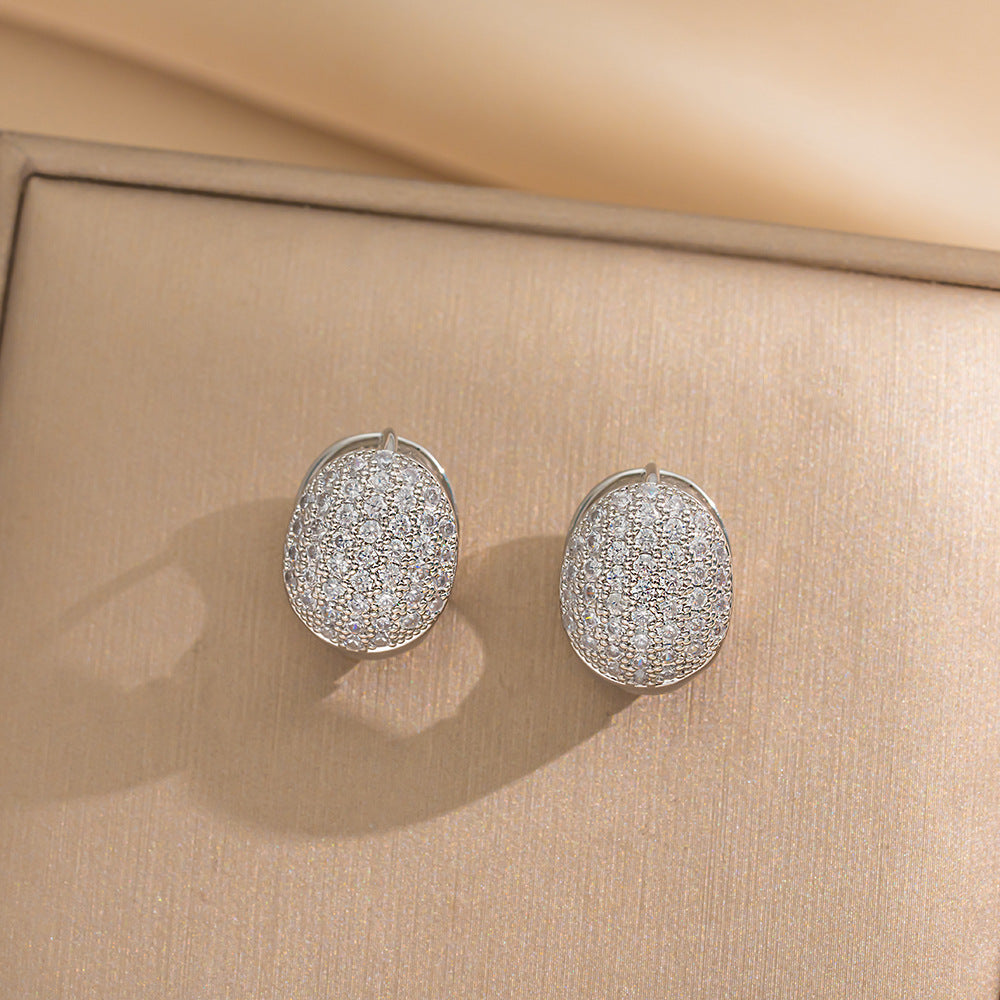 Simple Classic All Match Fashion Zircon Earrings