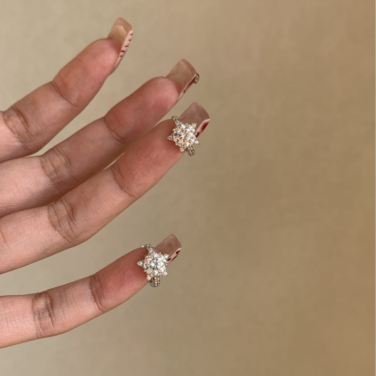 Zircon Female Temperament Light Luxury Design High Sense Ear Clip Earrings