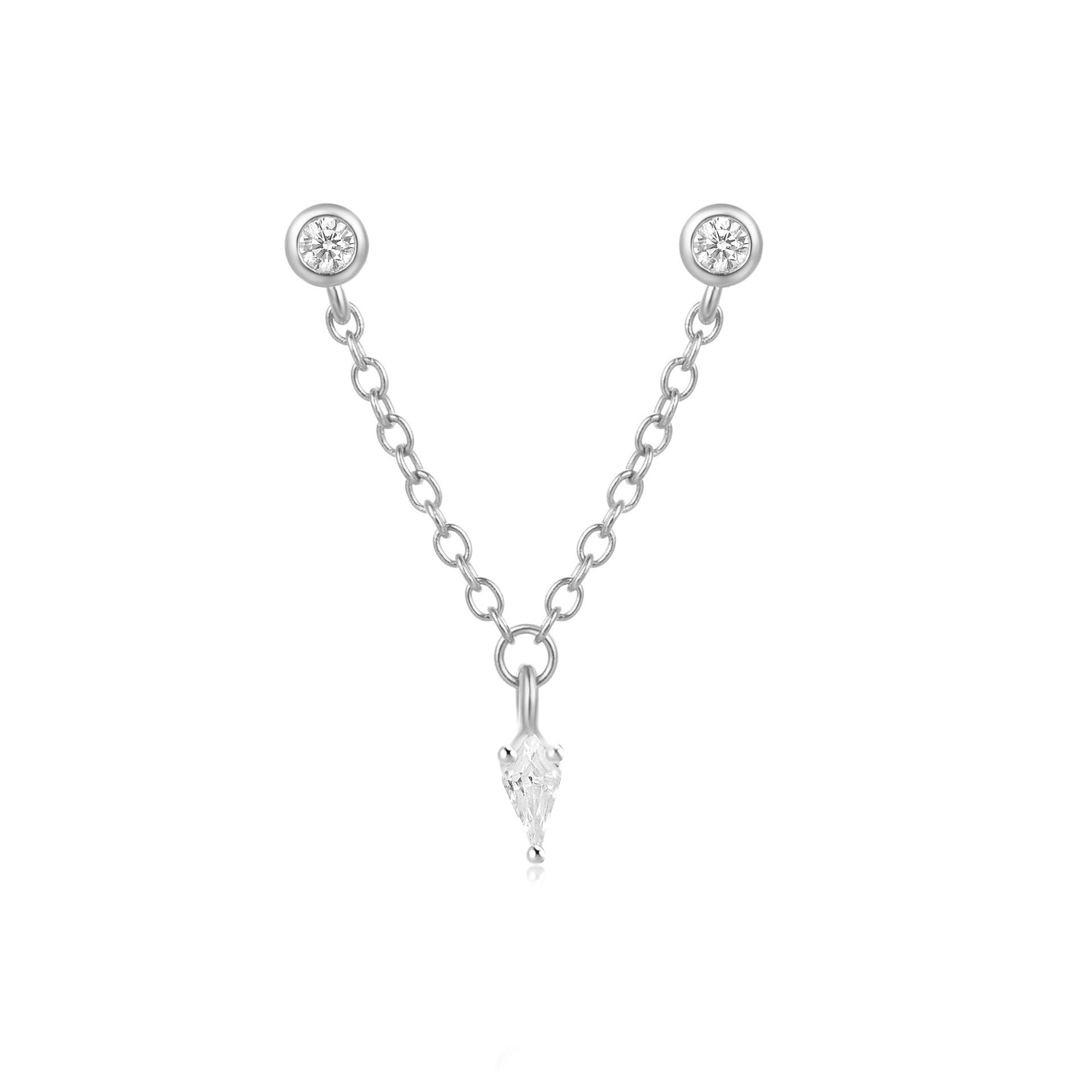 Women's Chain Tassel Ear Line Cold Style Stud Earrings