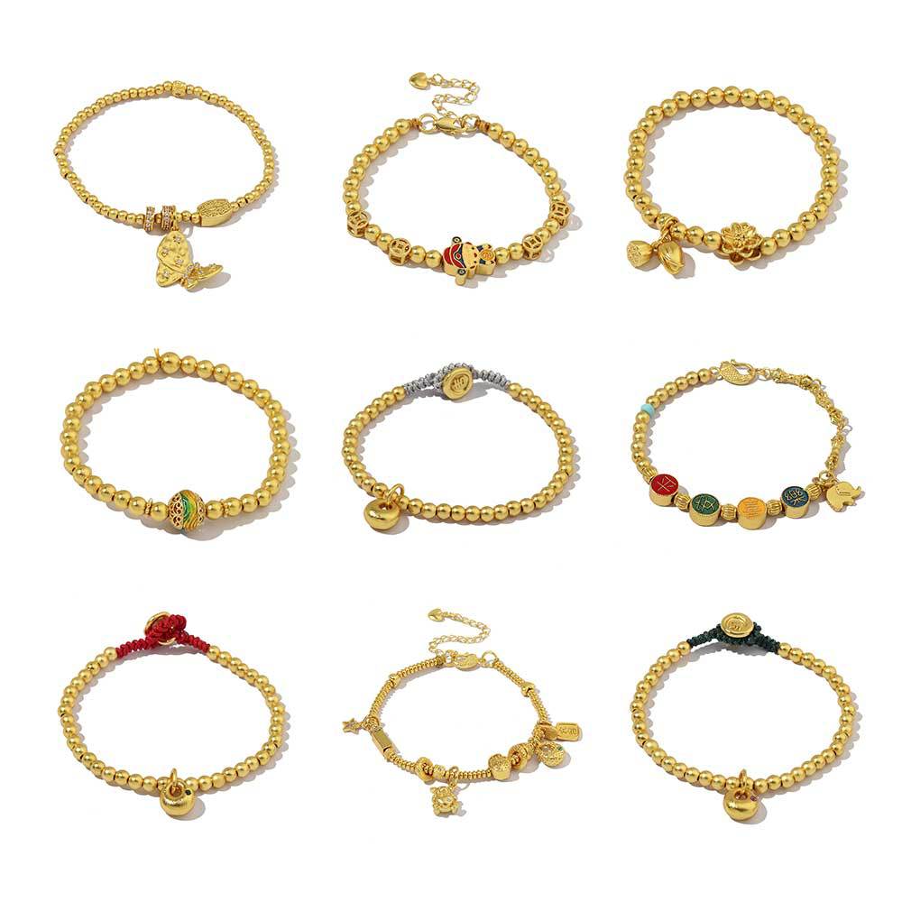 Quality Gold-plated Color Protection 2 Safe Joy Love Heart Bracelets