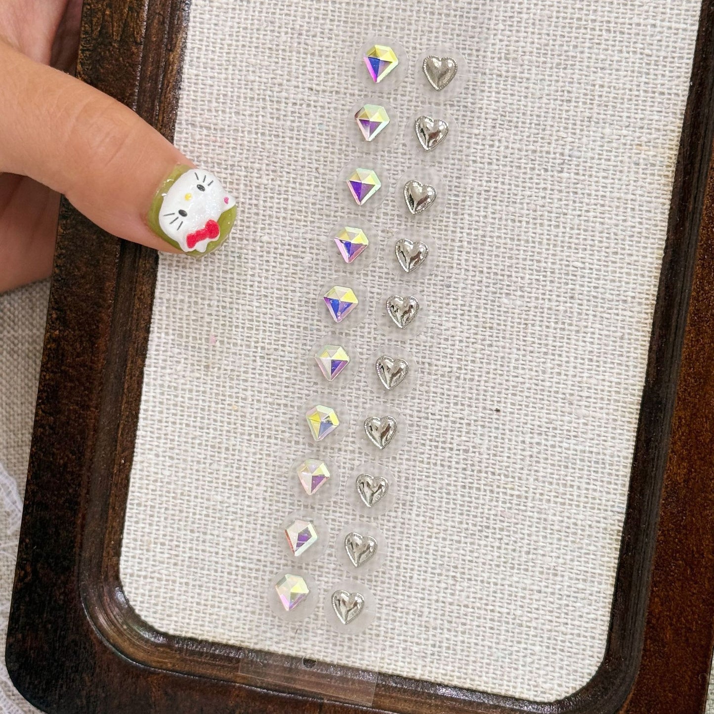Fashion Auricular Point Sticker Crystal Ear Patch Bead Massage Stress Earrings