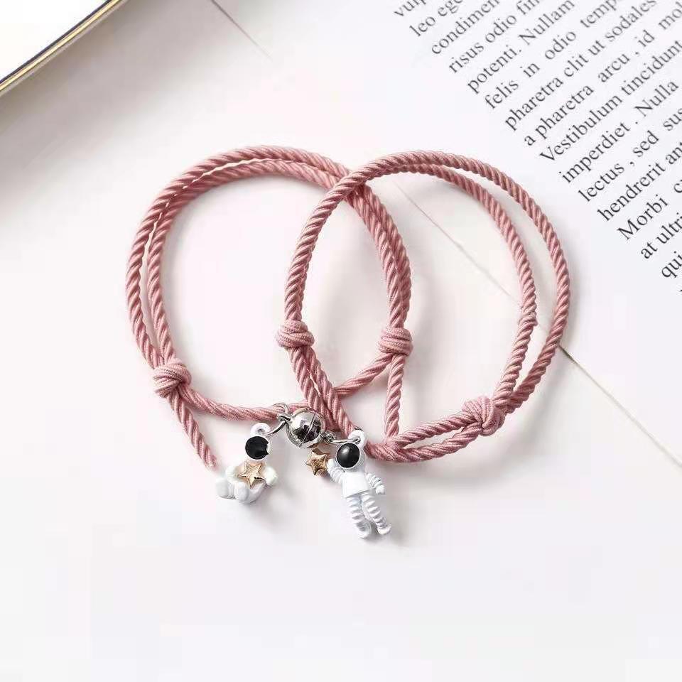 Magnet Suction Couple Pair Small Rubber Band Bracelets