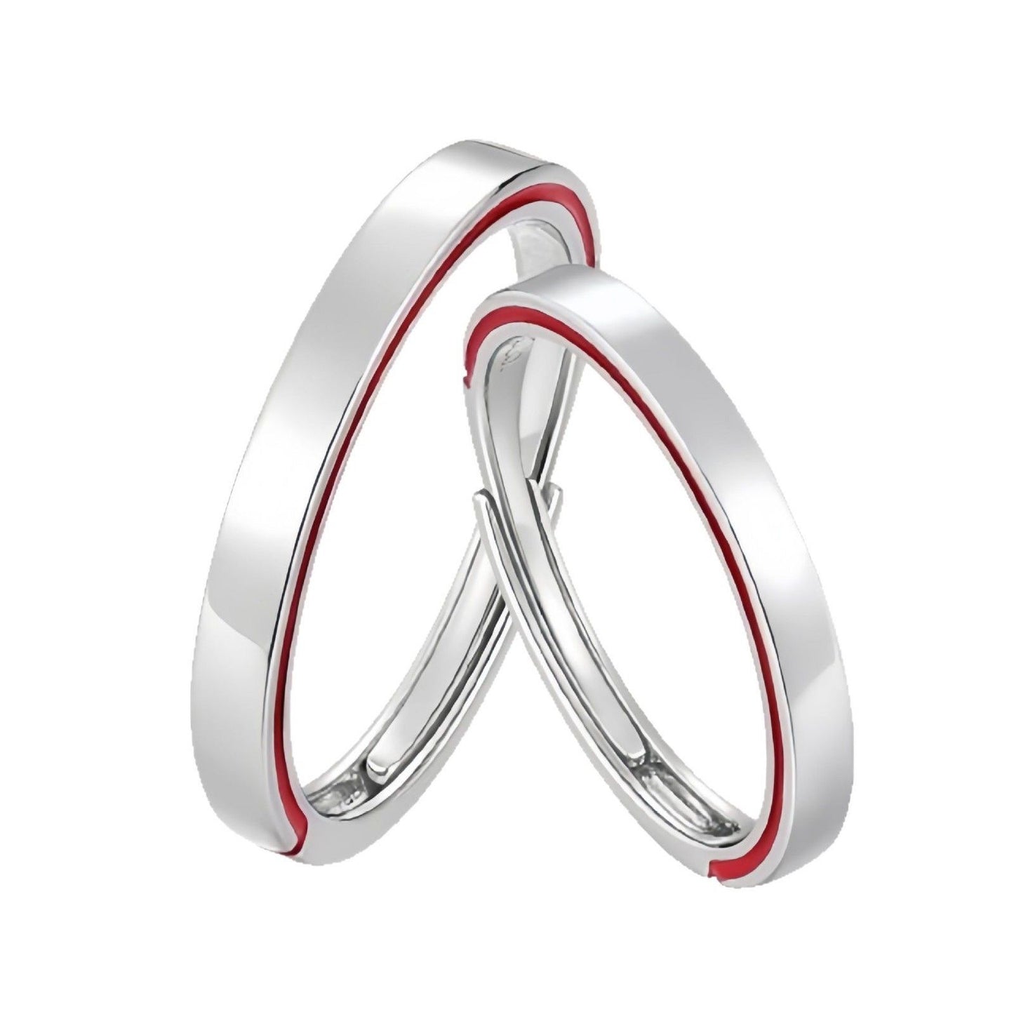 Women's & Men's Copper Vacuum Vapor Plating Couple Red Ring