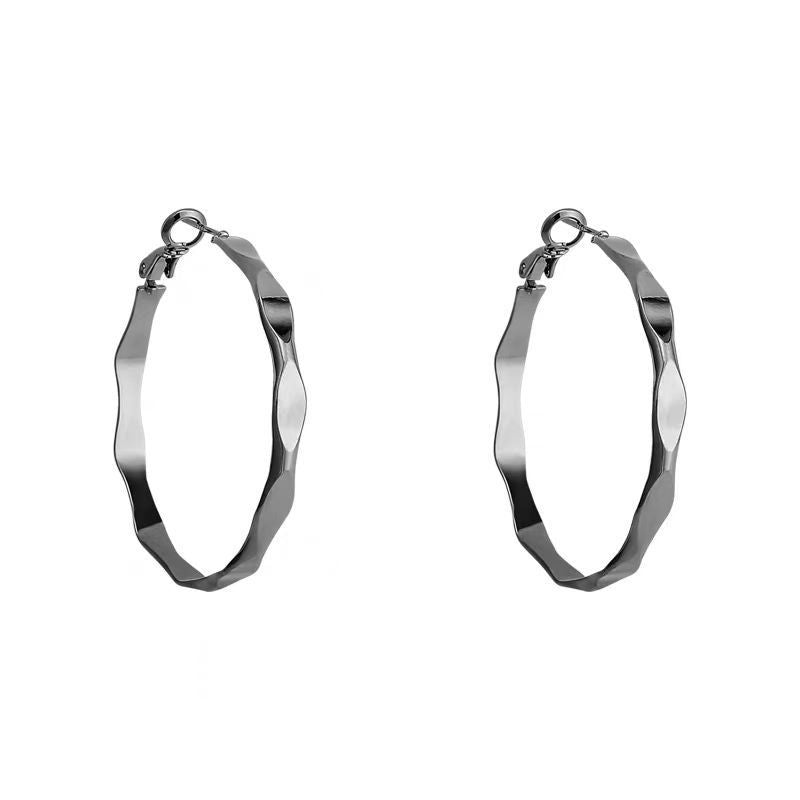 Luxury Frosty Style Fashion Irregular Geometric Circle Personality High Sense Stud Earrings