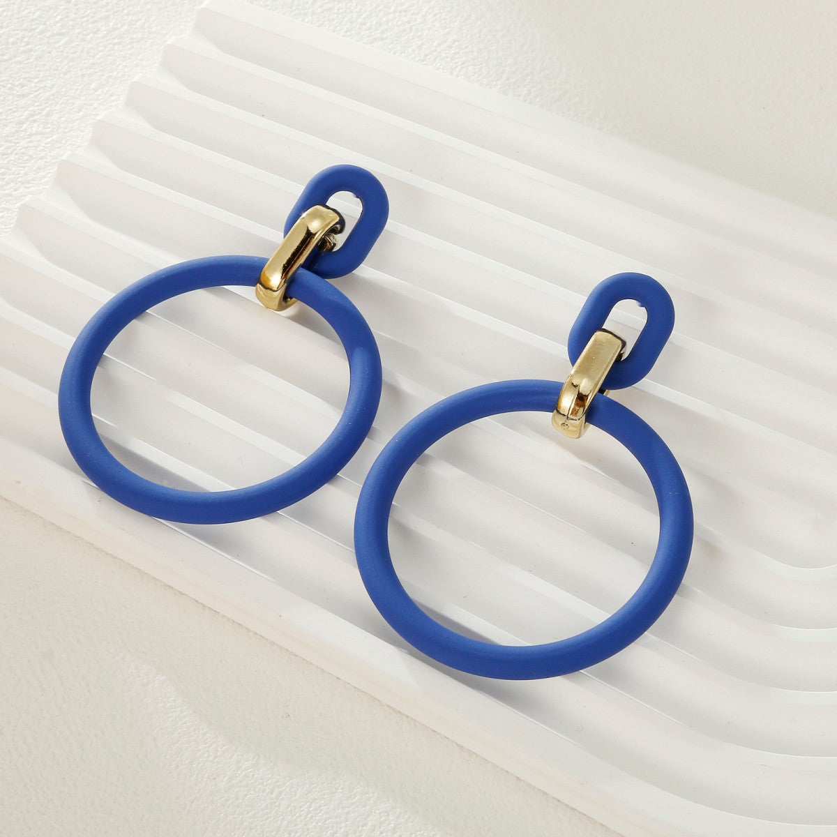 Color Personality Geometry Fashion Retro Spray Earrings