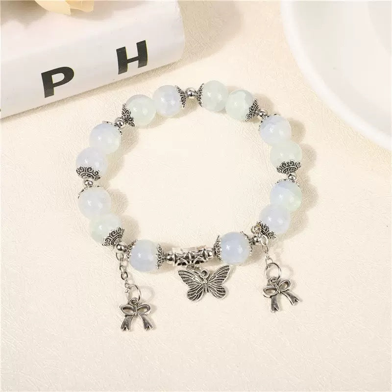 Mori Style Star Sea Antique Sier Butterfly Beaded Bracelets