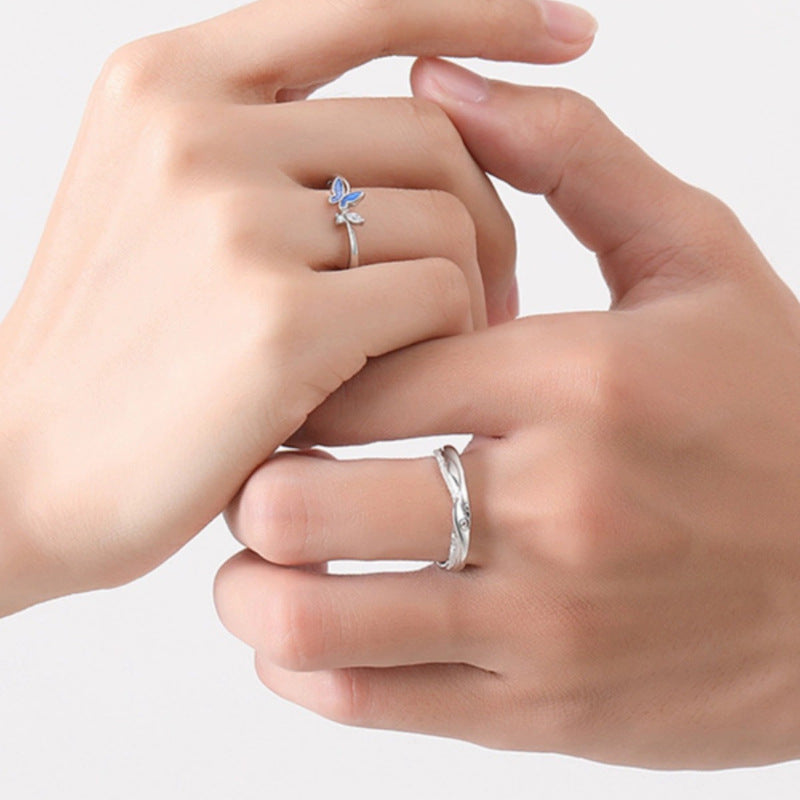 Couple Special Interest Light Luxury Simple Rings