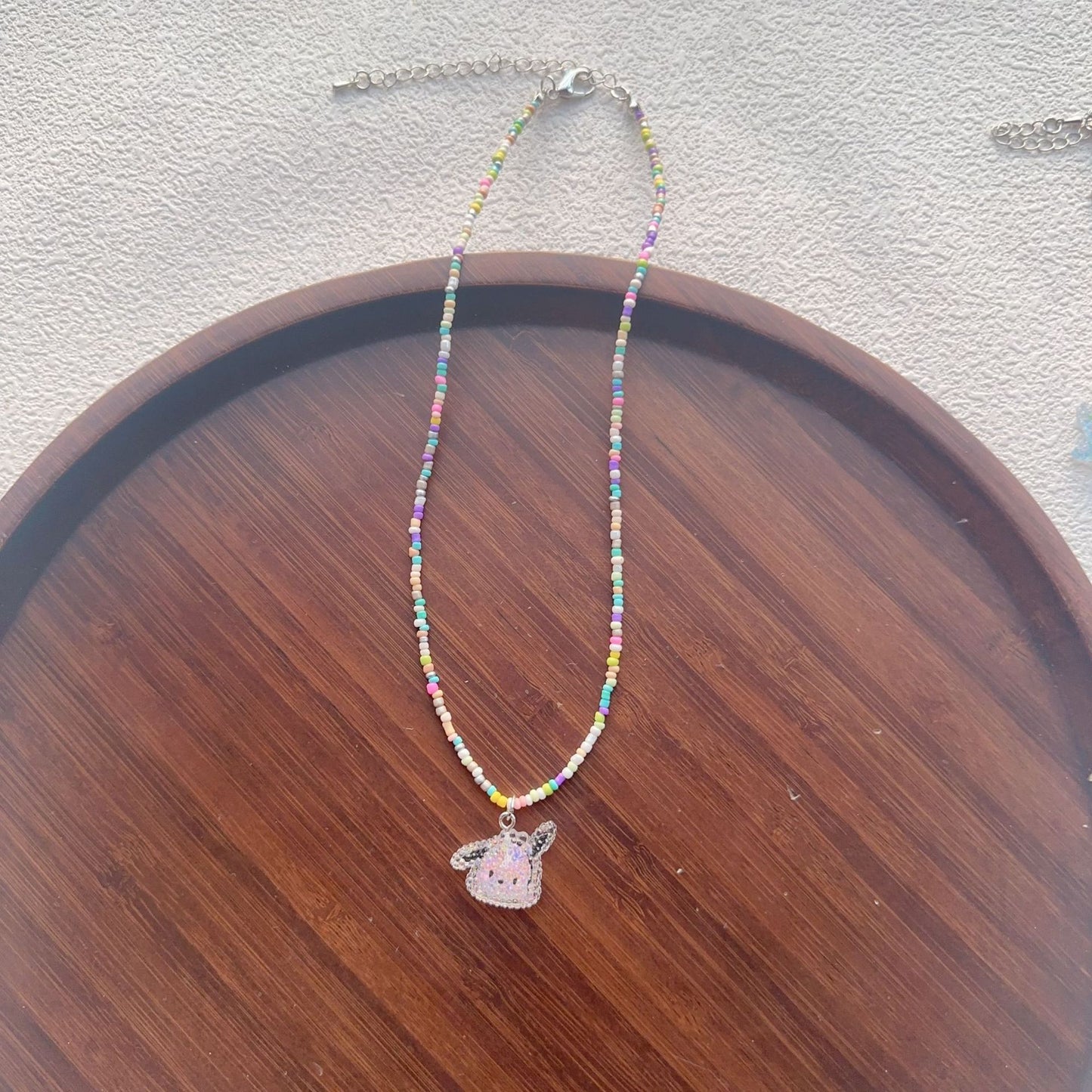 Beaded For Cartoon Cute Bowknot Clavicle Chain Necklace