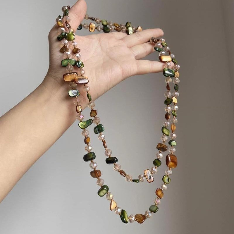 Shell Knotted Bead Light Luxury Minority Vacation Necklaces