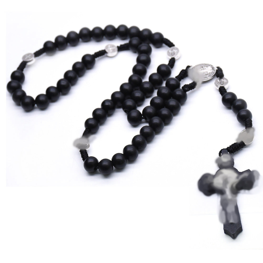 Rosary St. Benedict Pine Imitation Olivewood Pendants