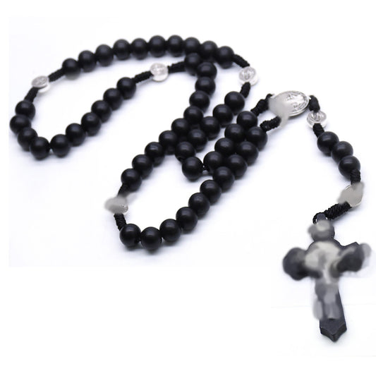 Rosary St. Benedict Pine Imitation Olivewood Pendants