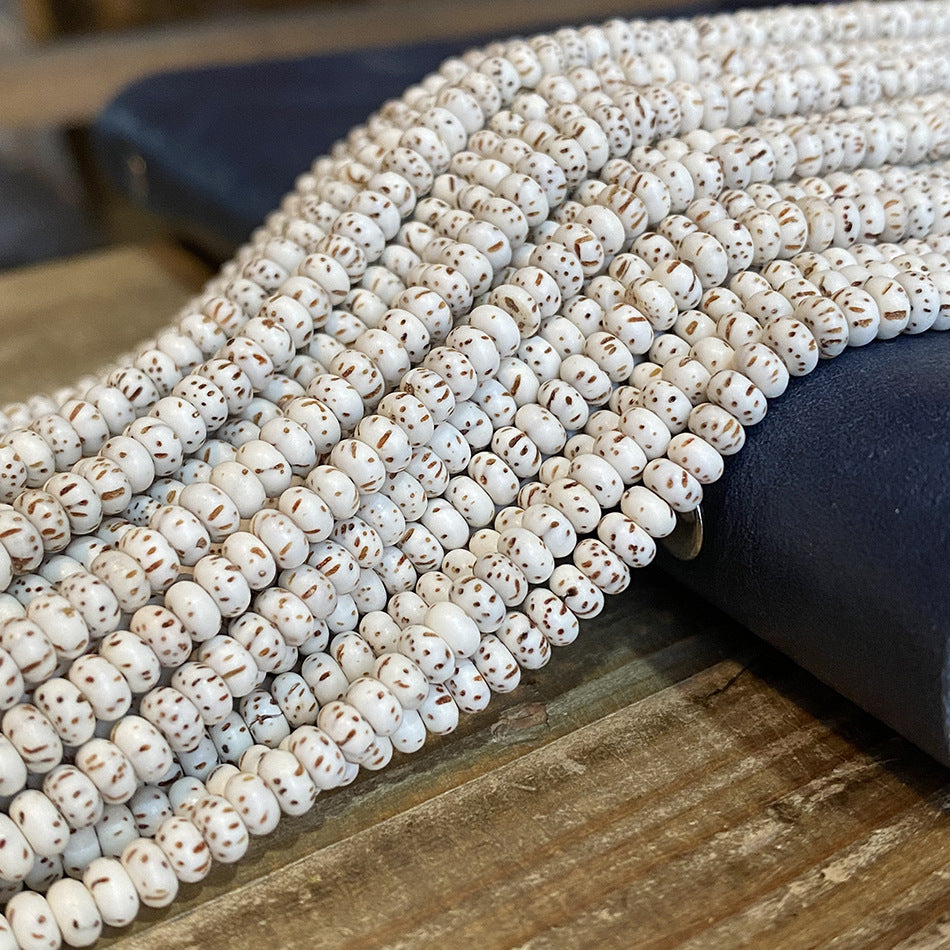 Hainan Dry Grinding Smooth White Bodhi Long Mini Tablets Bracelets