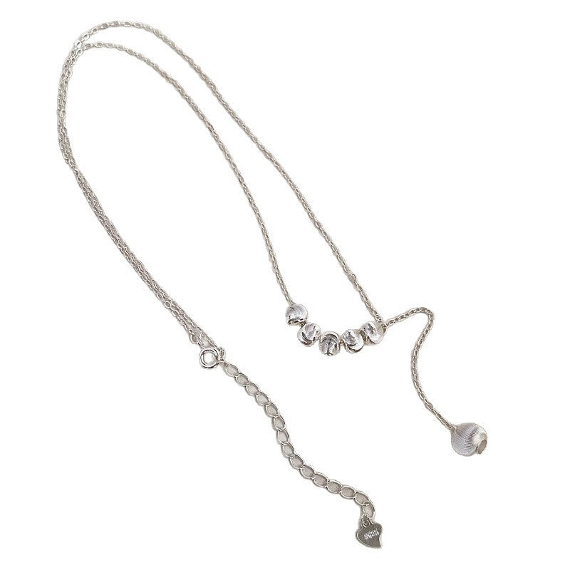 Cat's Eye Bead Tassel Design Light Luxury High-grade Necklace