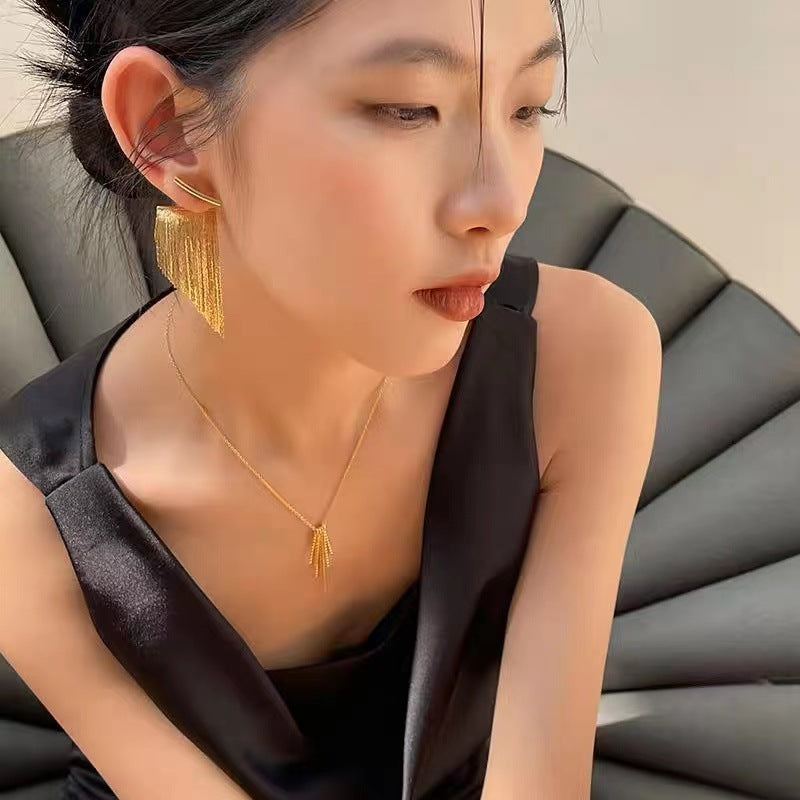 Metallic Tassel Niche Design Front Rear Wear Rings
