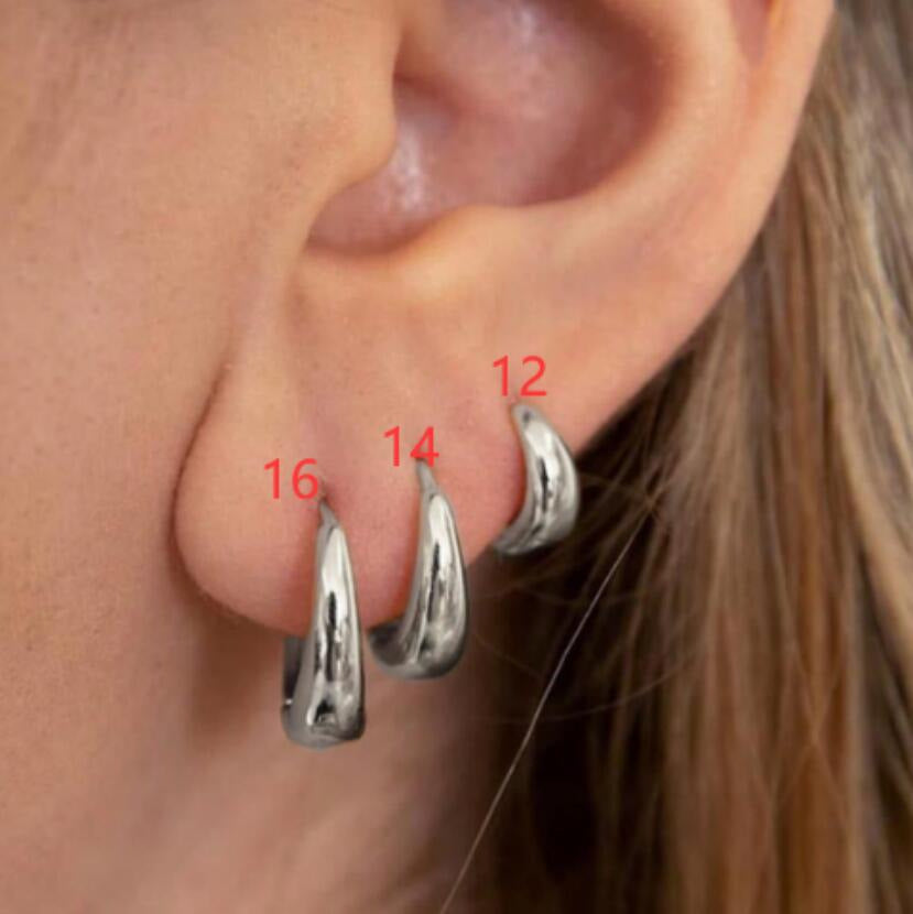 Fashion Simple Big High-grade Style Metal Ear Earrings