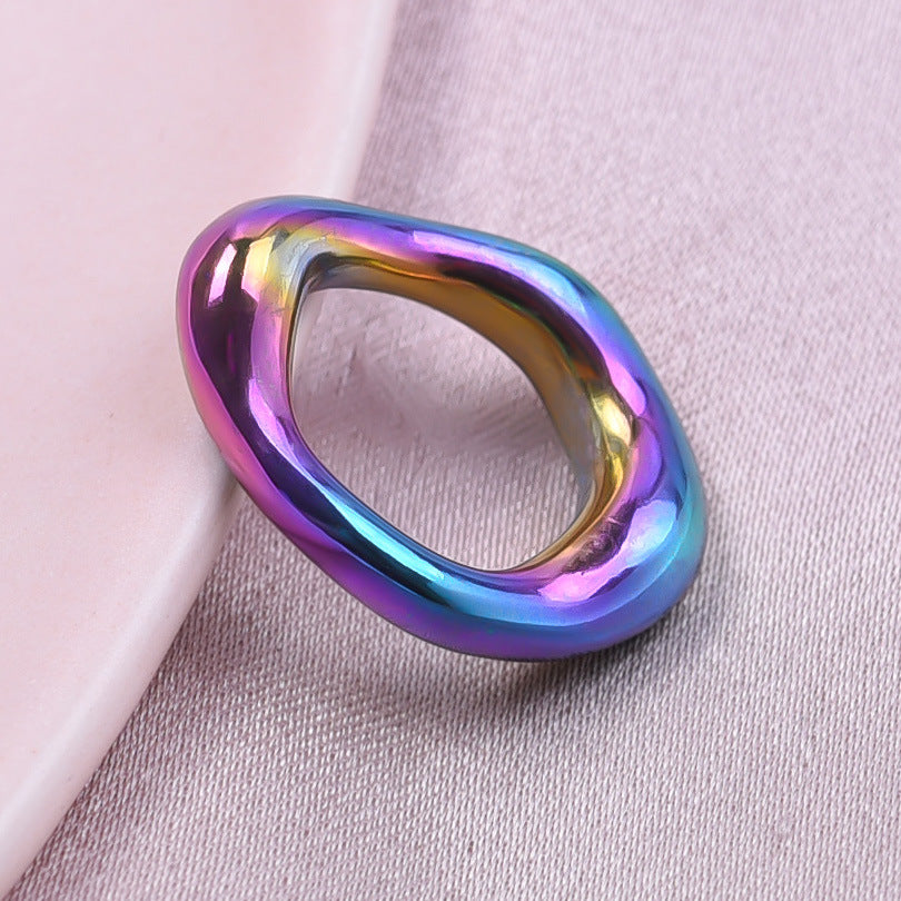 Stainless Steel Fashion Geometric Ellipse Parts Necklace