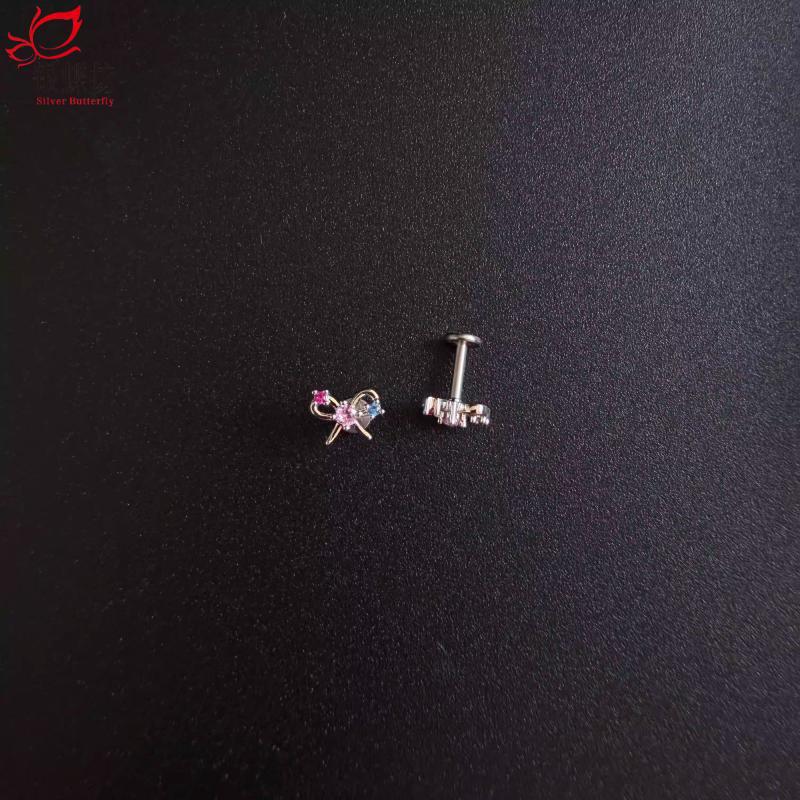 Women's Titanium Alloy Colorful Crystals Butterfly Niche Delicate Versatile Rings