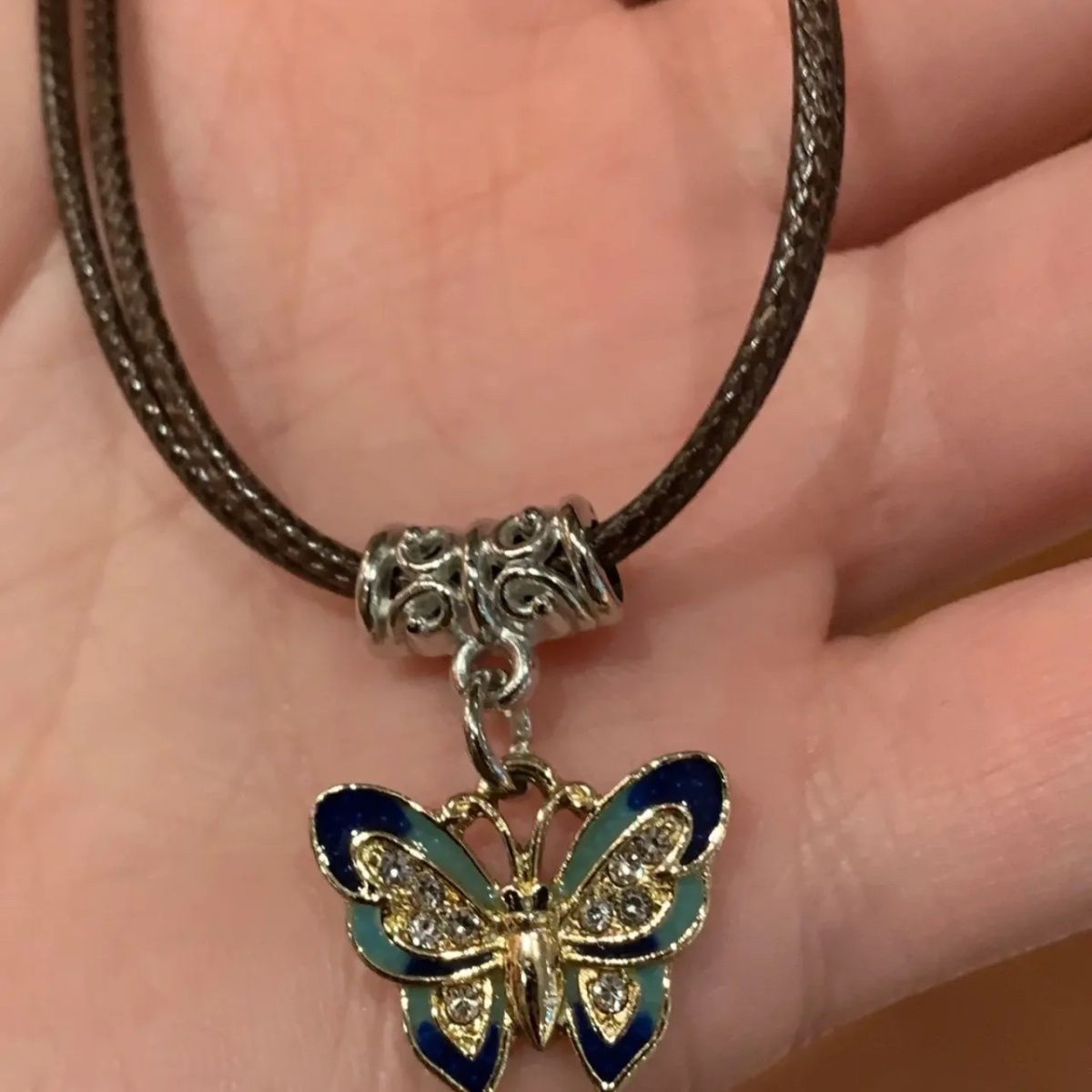 Women's Butterfly High-grade Leather Rope Collar Sweater Trendy Cool Necklaces